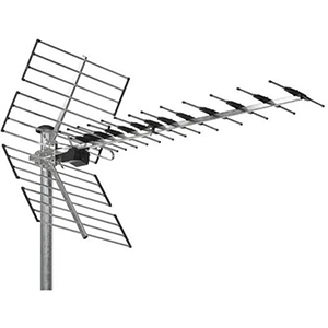 Antenne terrestre rteau aluminium TNT UHF DVB-T WISI EZ 457 LTE 700 MHz Gain de 15dB